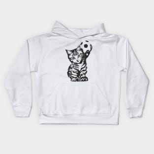 Kitten with a ball Kids Hoodie